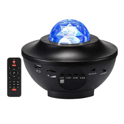 Starry Night Light Galaxy Projector With Bluetooth Speaker - Solar Flame Torch