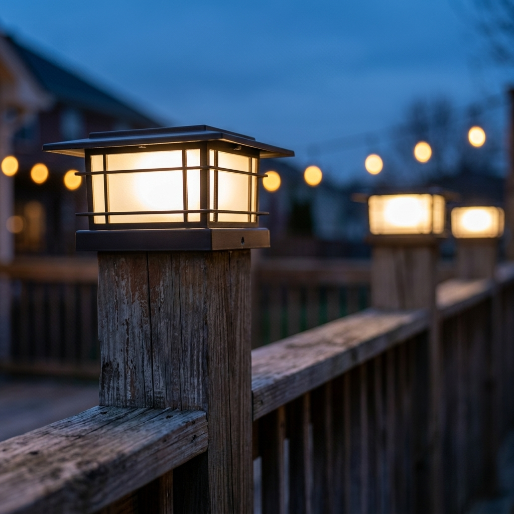 Warm Glow Outdoor Solar Post Cap Lights