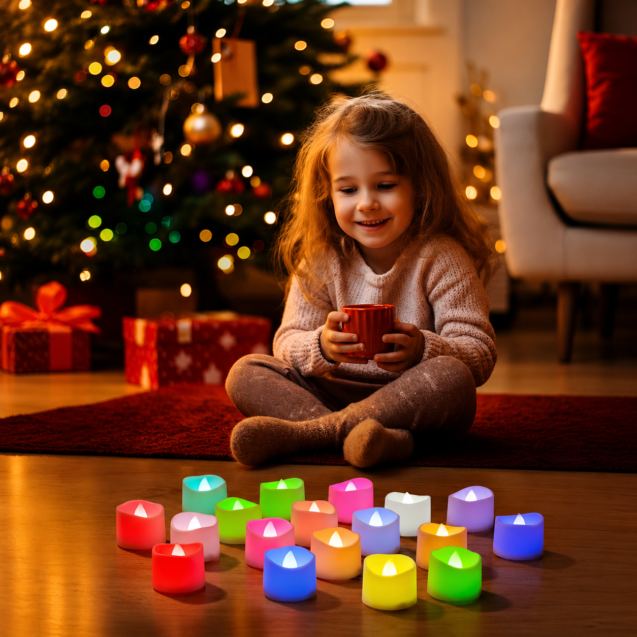 Battery Operated Flickering LED Tea Lights For Wedding Table And Indoor Decorations
