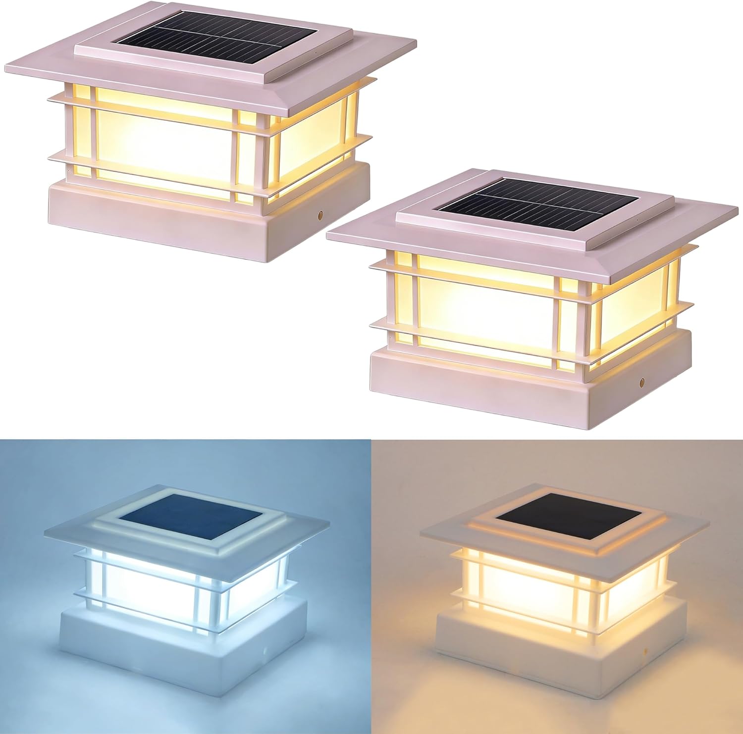 Outdoor Solar Post Cap Lights For Fence Deck And Garden