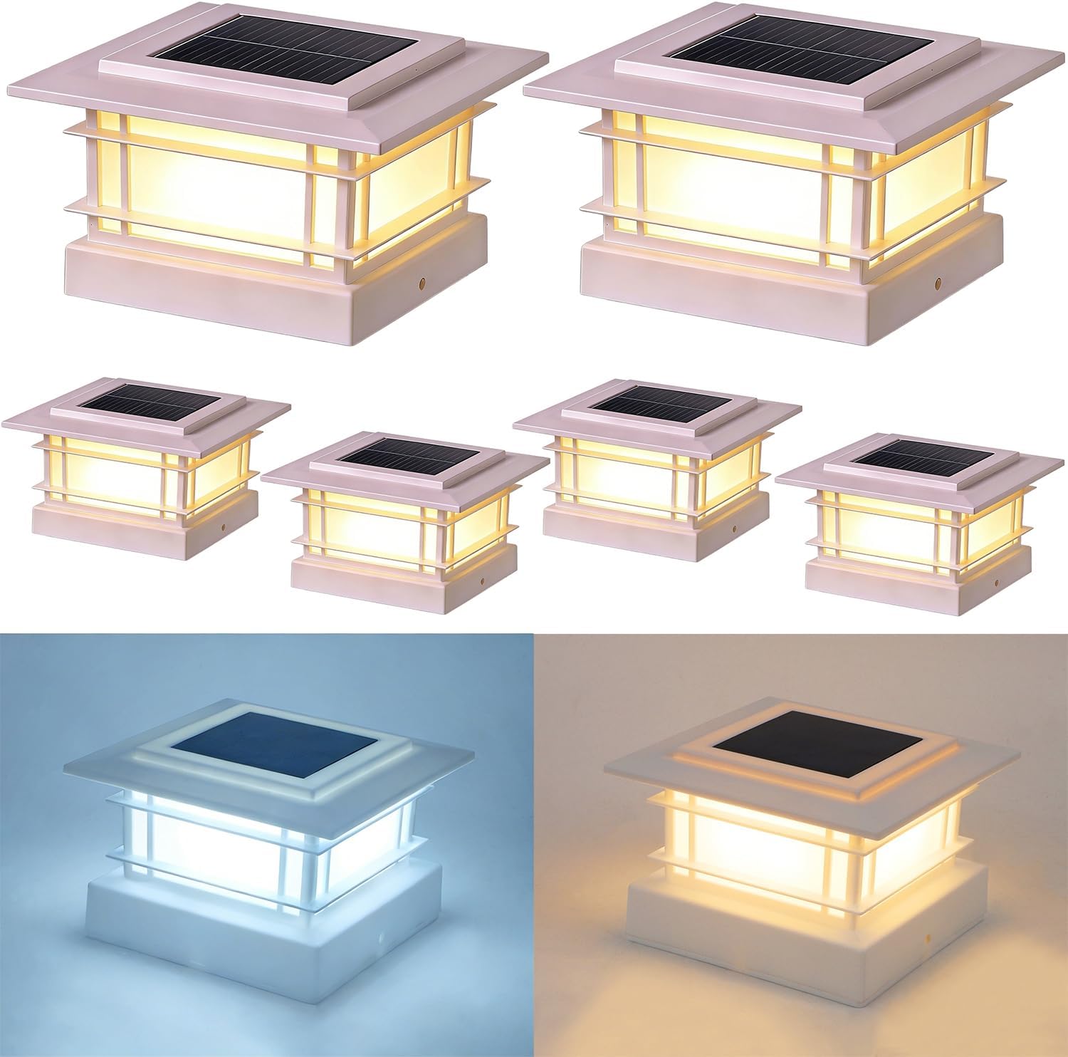 Outdoor Solar Post Cap Lights For Fence Deck And Garden