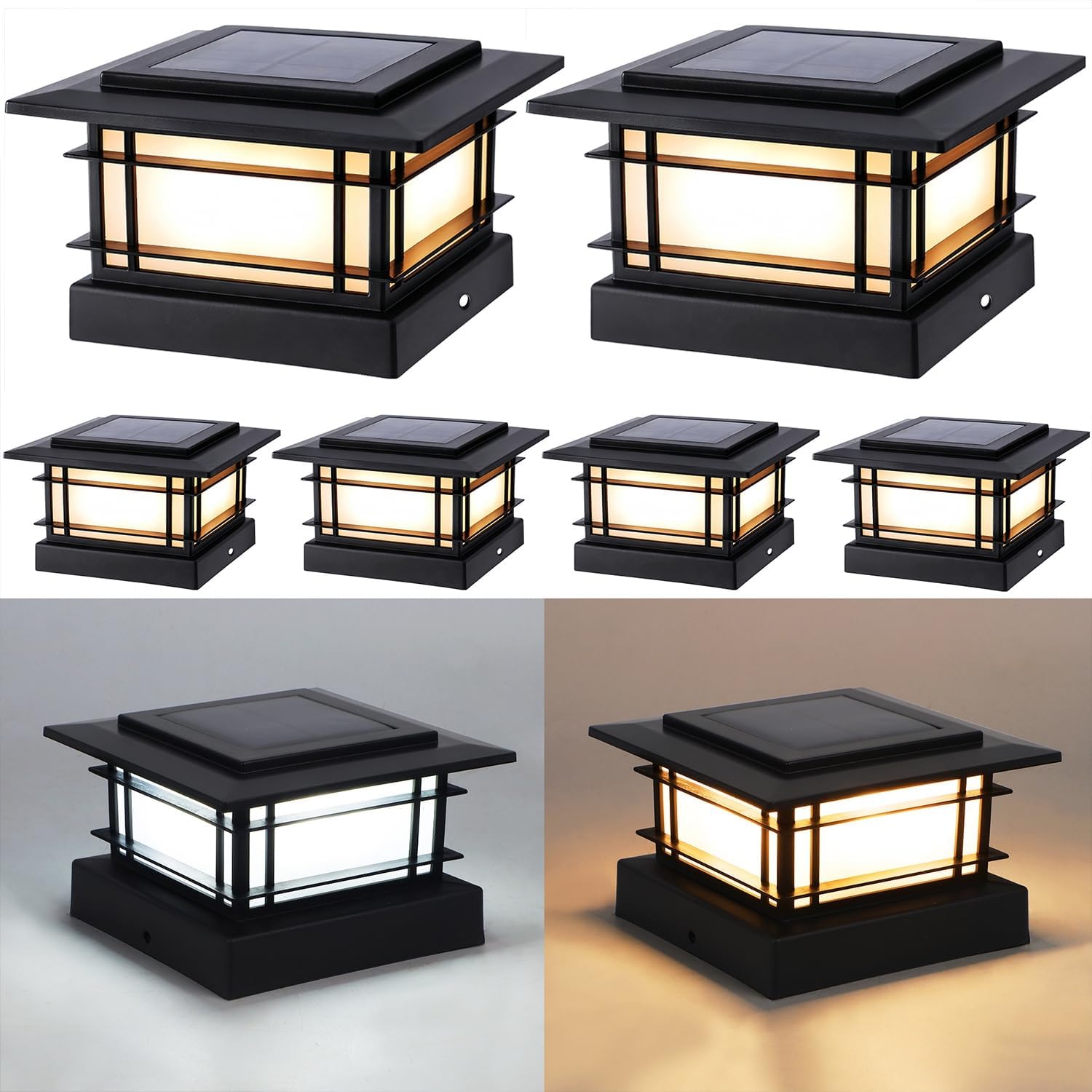Outdoor Solar Post Cap Lights For Fence Deck And Garden