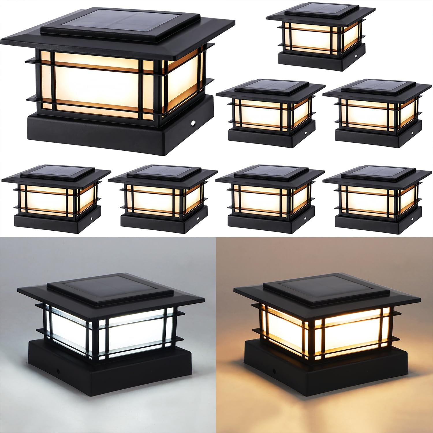 Outdoor Solar Post Cap Lights For Fence Deck And Garden