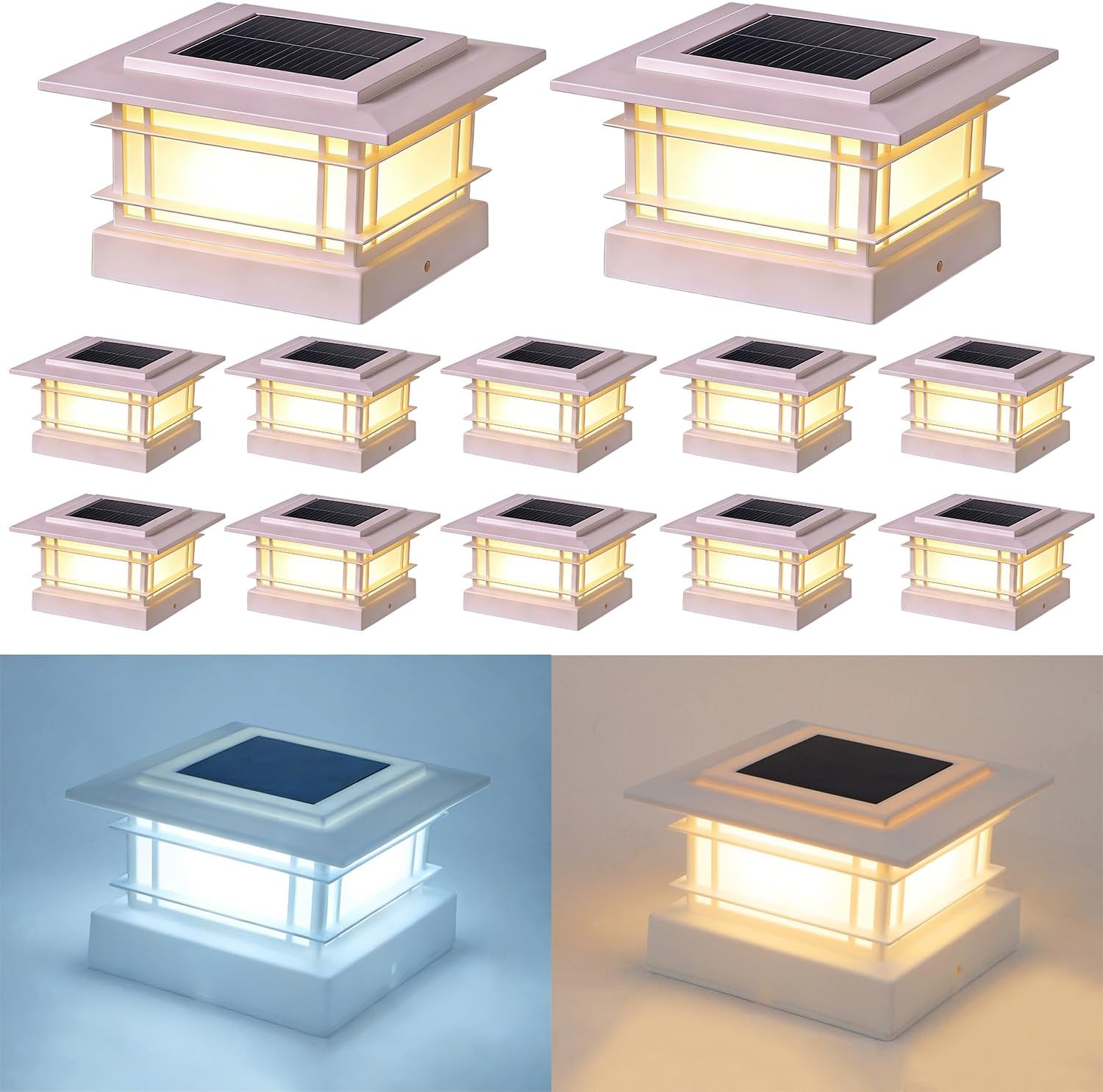 Outdoor Solar Post Cap Lights For Fence Deck And Garden