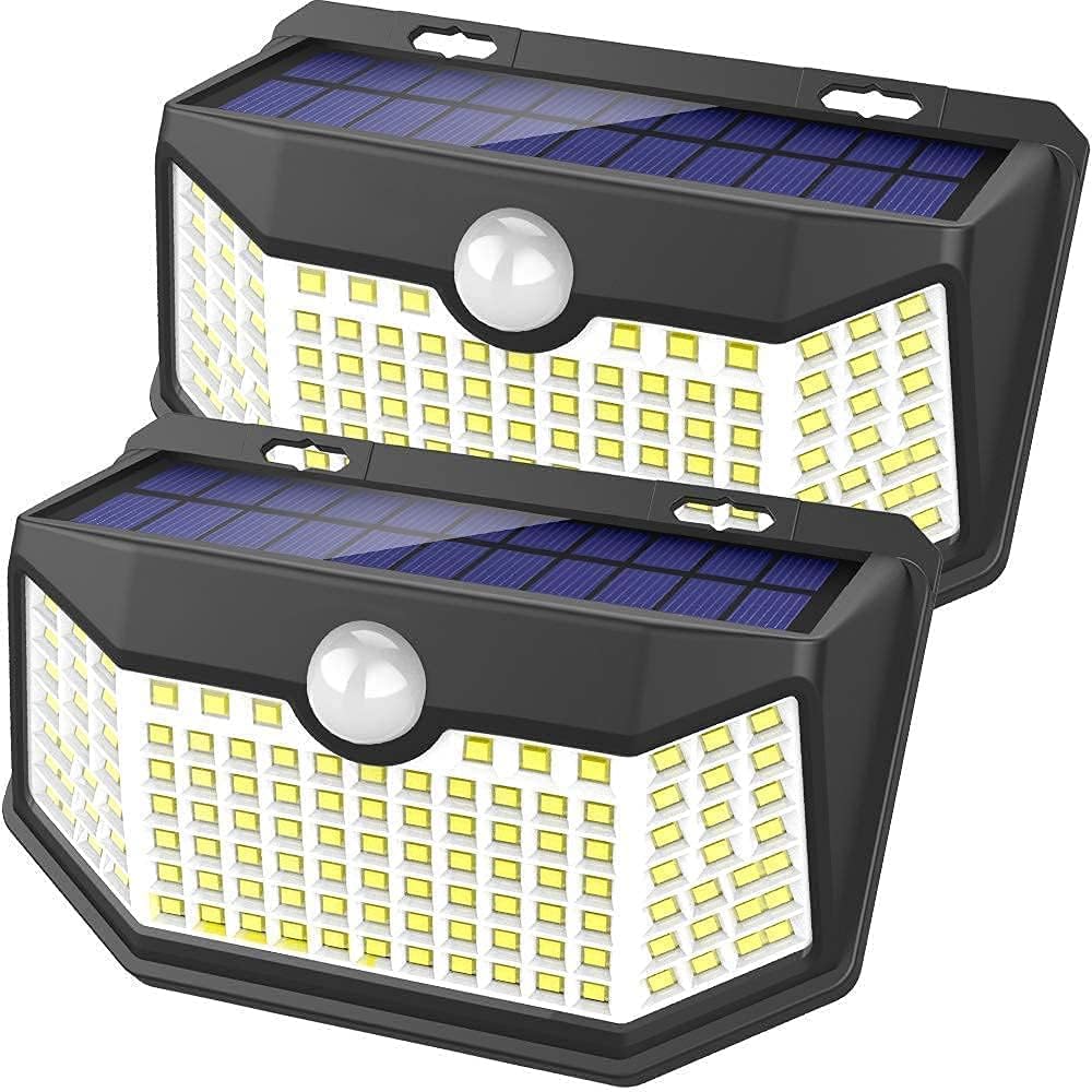 Outdoor Waterproof 120 LED Solar IP65 Wall Light With Motion Sensor And 3 Lighting Modes