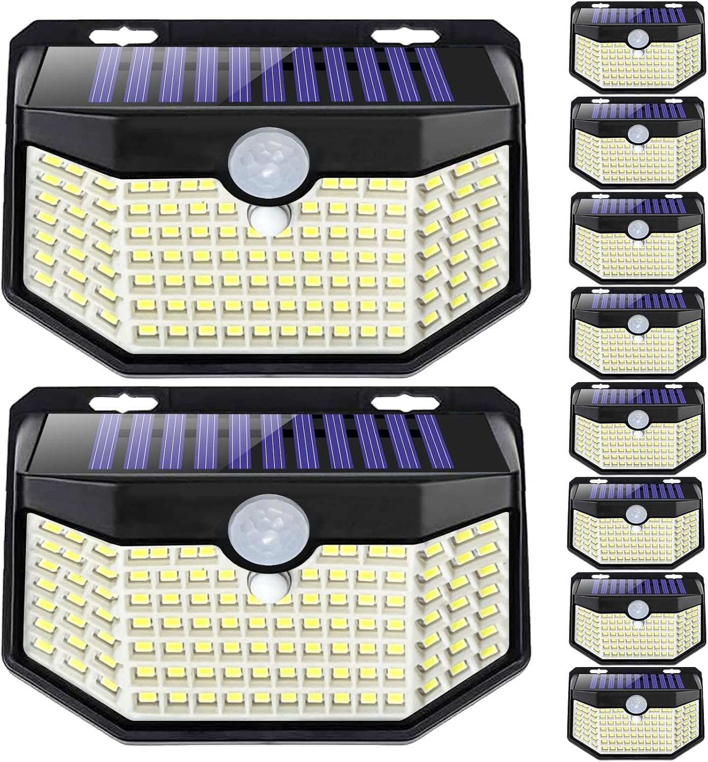Outdoor Waterproof 120 LED Solar IP65 Wall Light With Motion Sensor And 3 Lighting Modes