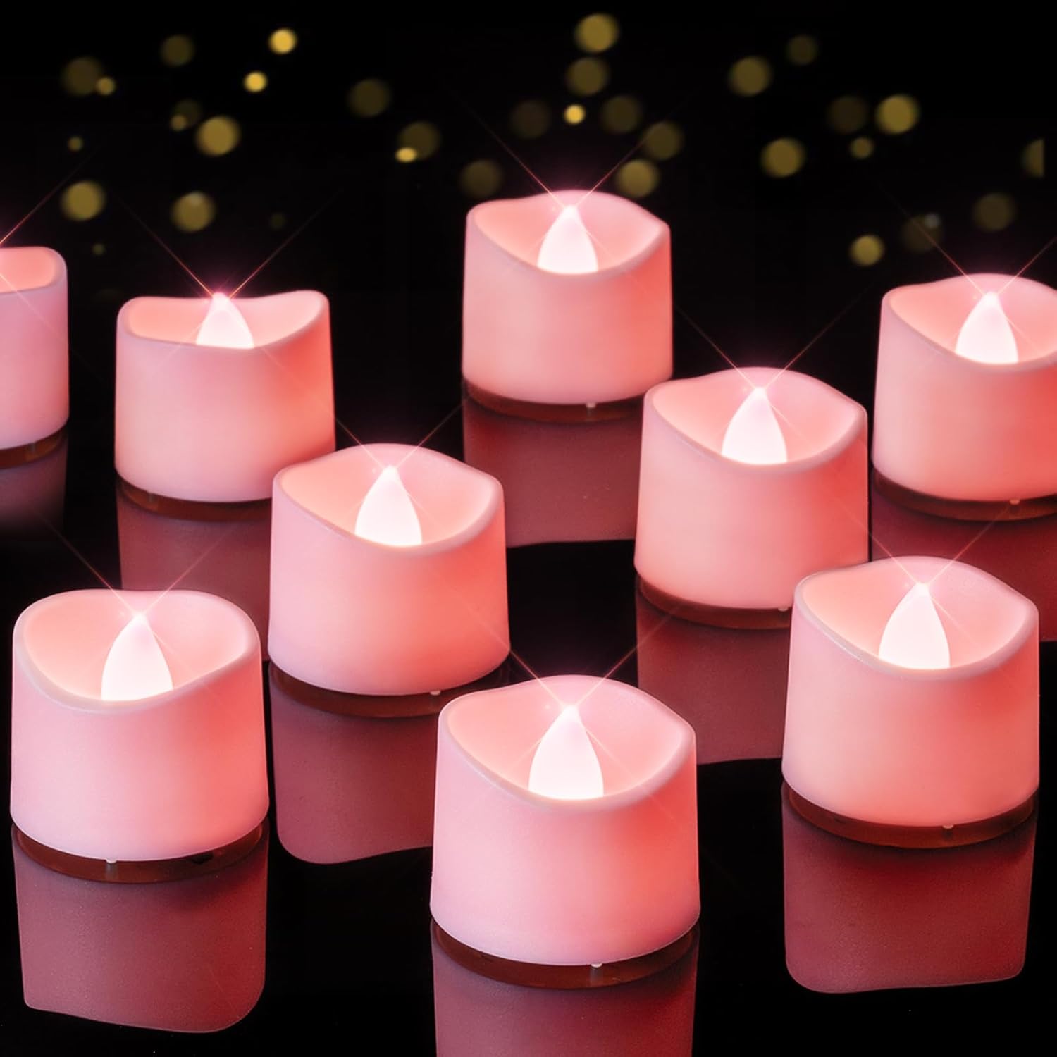 Battery Operated Flickering LED Tea Lights For Wedding Table And Indoor Decorations