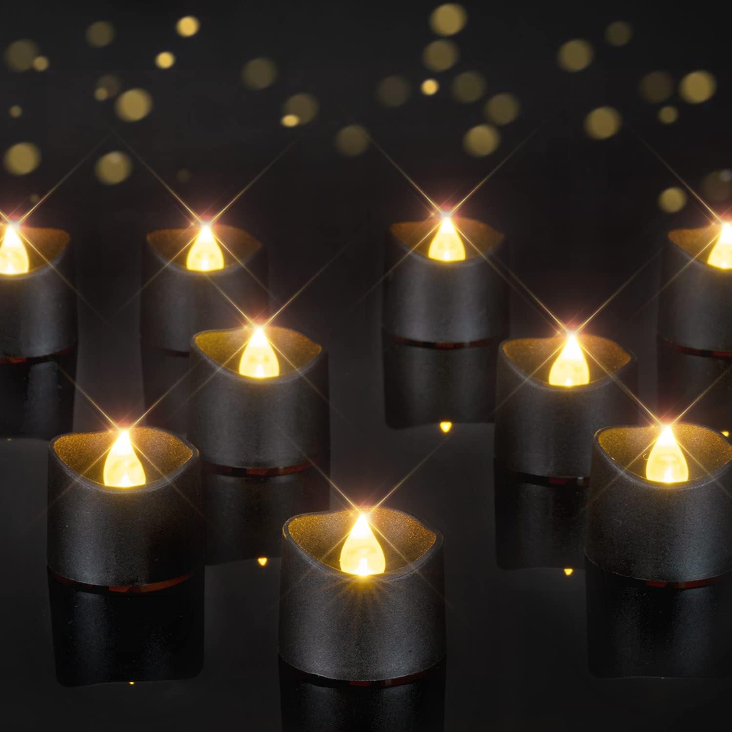 Battery Operated Flickering LED Tea Lights For Wedding Table And Indoor Decorations