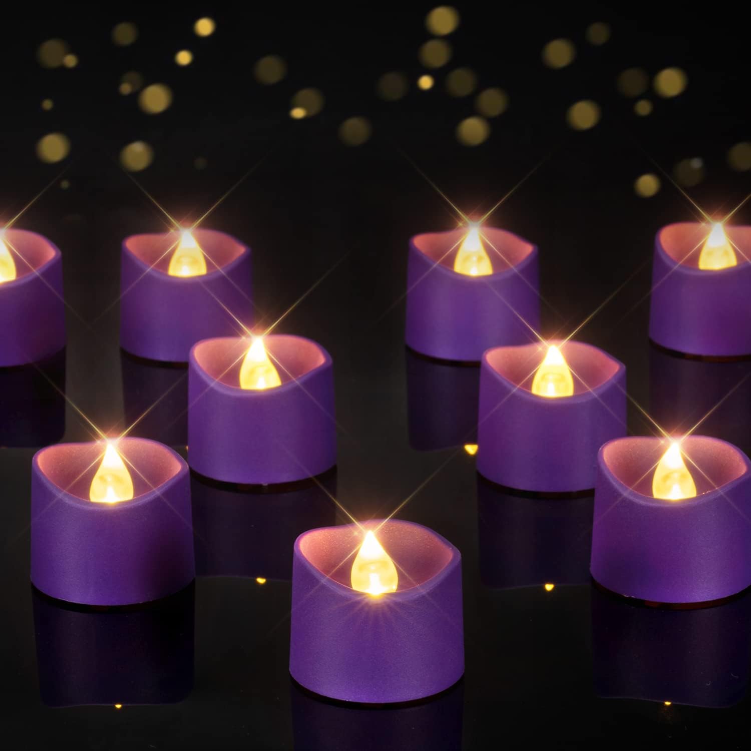 Battery Operated Flickering LED Tea Lights For Wedding Table And Indoor Decorations