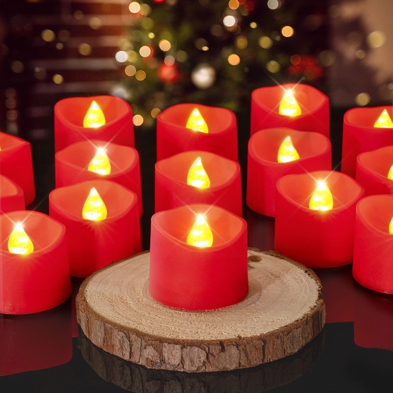 Battery Operated Flickering LED Tea Lights For Wedding Table And Indoor Decorations