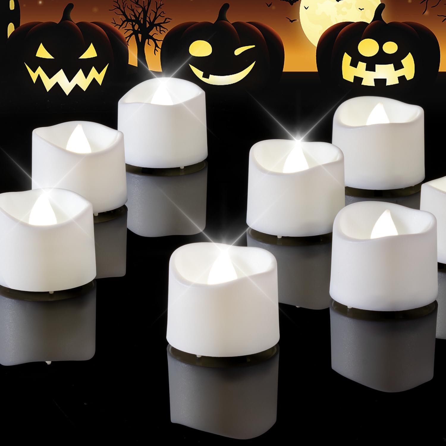 Battery Operated Flickering LED Tea Lights For Wedding Table And Indoor Decorations