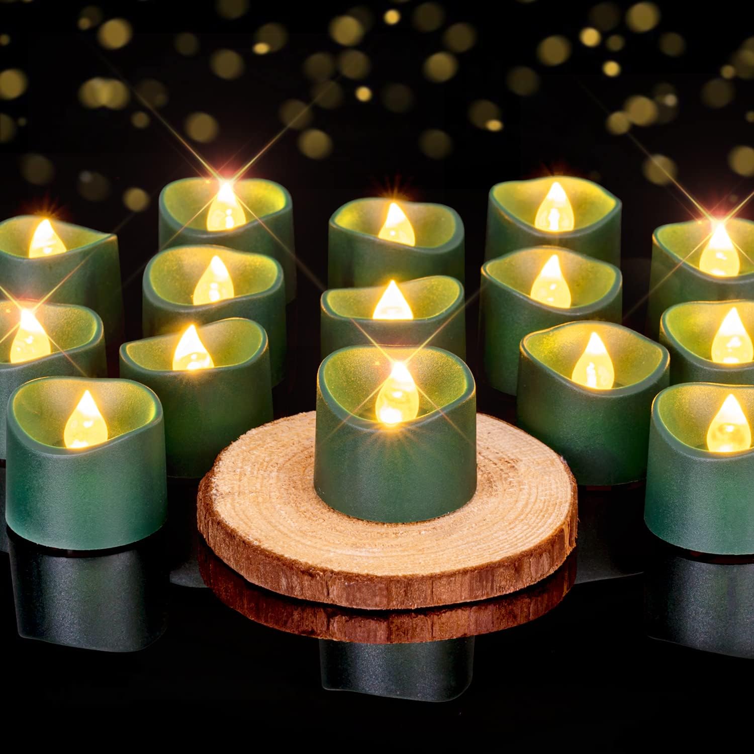 Battery Operated Flickering LED Tea Lights For Wedding Table And Indoor Decorations