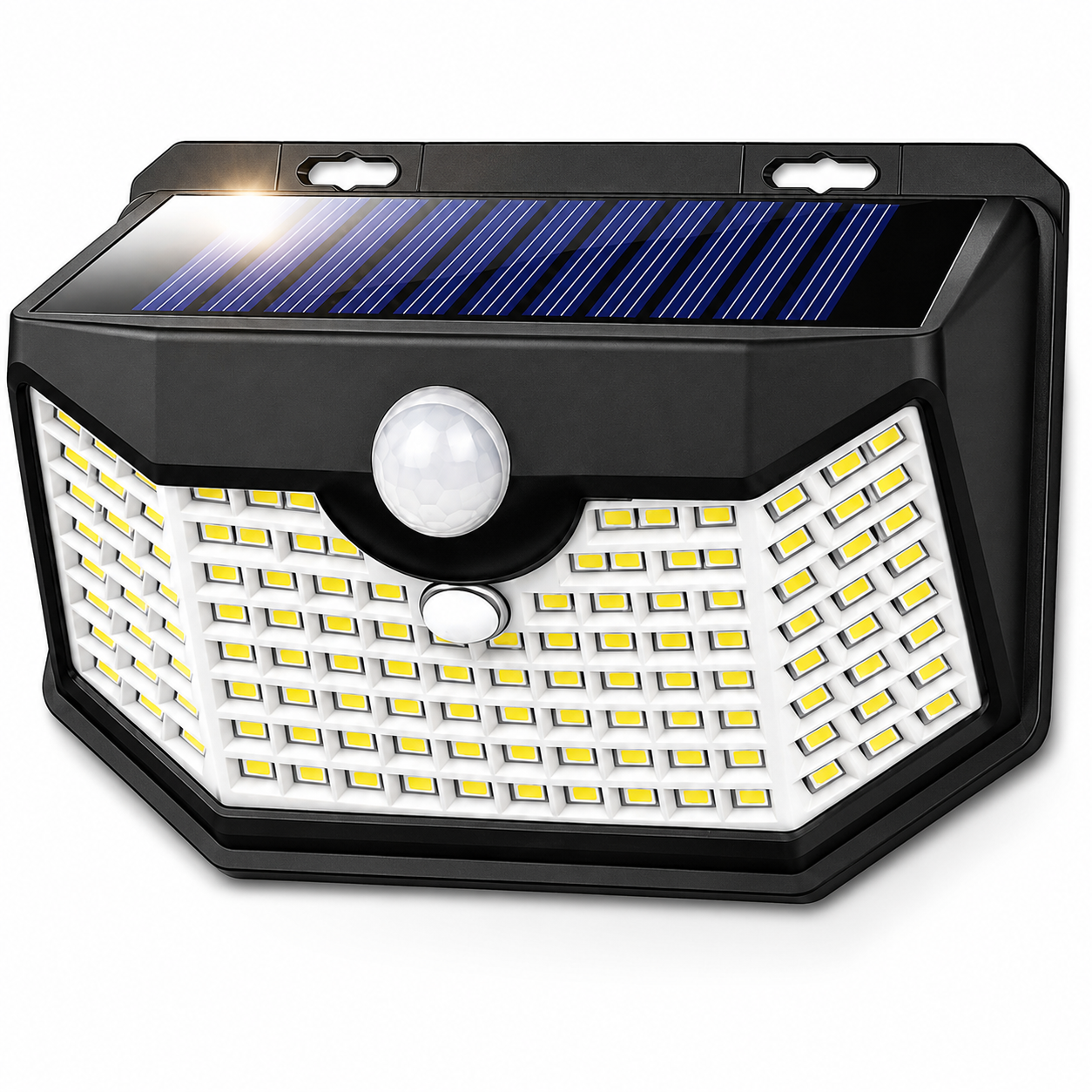 Outdoor Waterproof 120 LED Solar IP65 Wall Light With Motion Sensor And 3 Lighting Modes