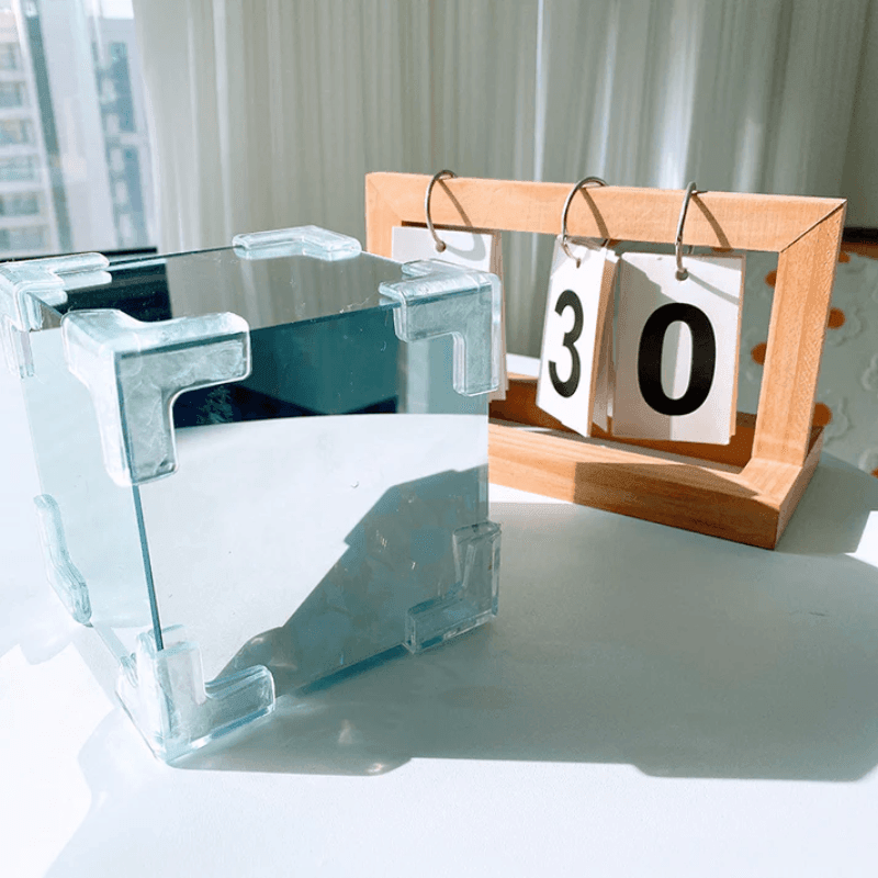 Eternal Bloom Infinity Cube Floral Display Box - Solar Flame Torch