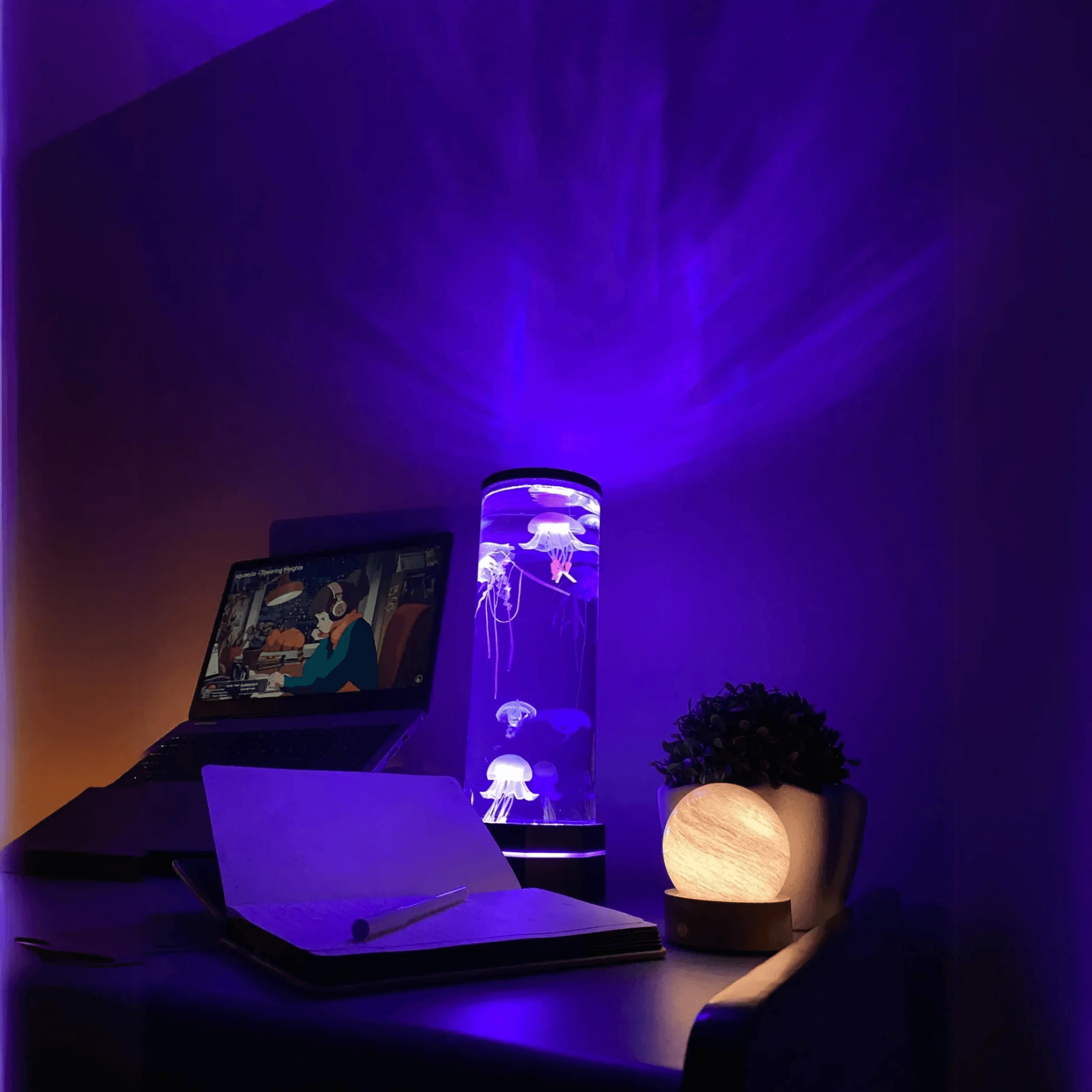 LED Jellyfish Lamp Decor-Solar Flame Torch
