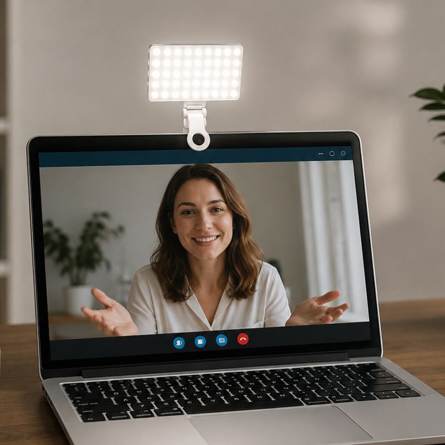 Rechargeable 60 LED Clip On Video Conference Light