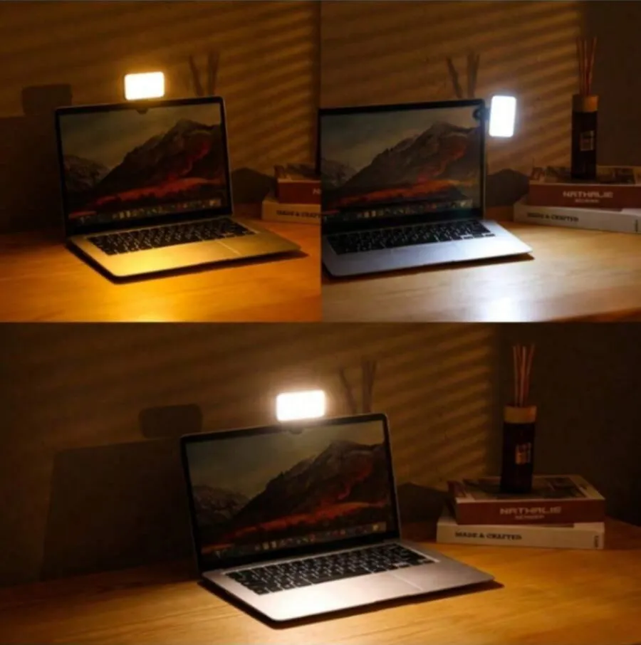 Baijun XU 1pc LED Selfie Light, 3 Lighting Modes, Portable Clip-On Fill Light, Suitable For Makeup, Live Streaming, Zoom Meetings, Rechargeable Clip-On Video/Photo Lighting For Smartphone, Camera - Black - View 5