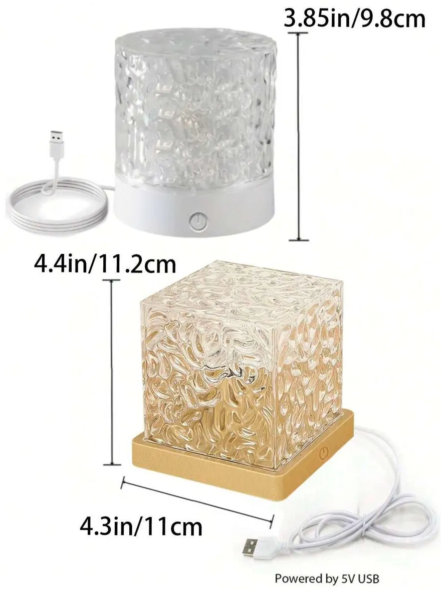 1pc USB Powered Dynamic Lighting Effect RGB Bedside Lamp, Cylindrical Water Wave Design, Bedroom Ambiance Lighting, Projection Lamp, USB Port, 3 Colors/16 Colors Options, Rotatable Light, Suitable For Birthday Photos, Outdoor Camping, Bedroom, Room, Corridor, Home Decor, Christmas Decor, Christmas Lights, Christmas, Home Decor Living Room, Lamp, Lighting - Water Ripple Projection - View 12