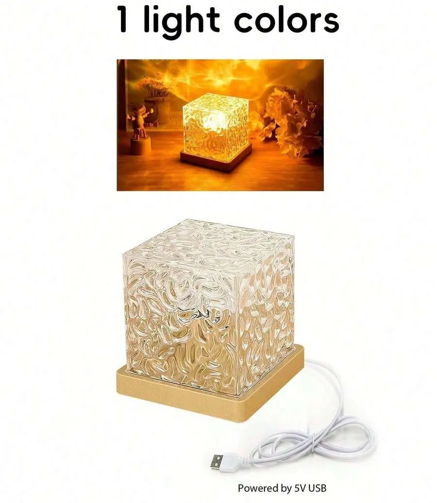 1pc USB Powered Dynamic Lighting Effect RGB Bedside Lamp, Cylindrical Water Wave Design, Bedroom Ambiance Lighting, Projection Lamp, USB Port, 3 Colors/16 Colors Options, Rotatable Light, Suitable For Birthday Photos, Outdoor Camping, Bedroom, Room, Corridor, Home Decor, Christmas Decor, Christmas Lights, Christmas, Home Decor Living Room, Lamp, Lighting - Water Ripple Projection - View 14