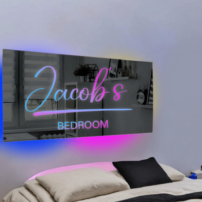 Custom Personalized Light Up Name Mirror - Solar Flame Torch