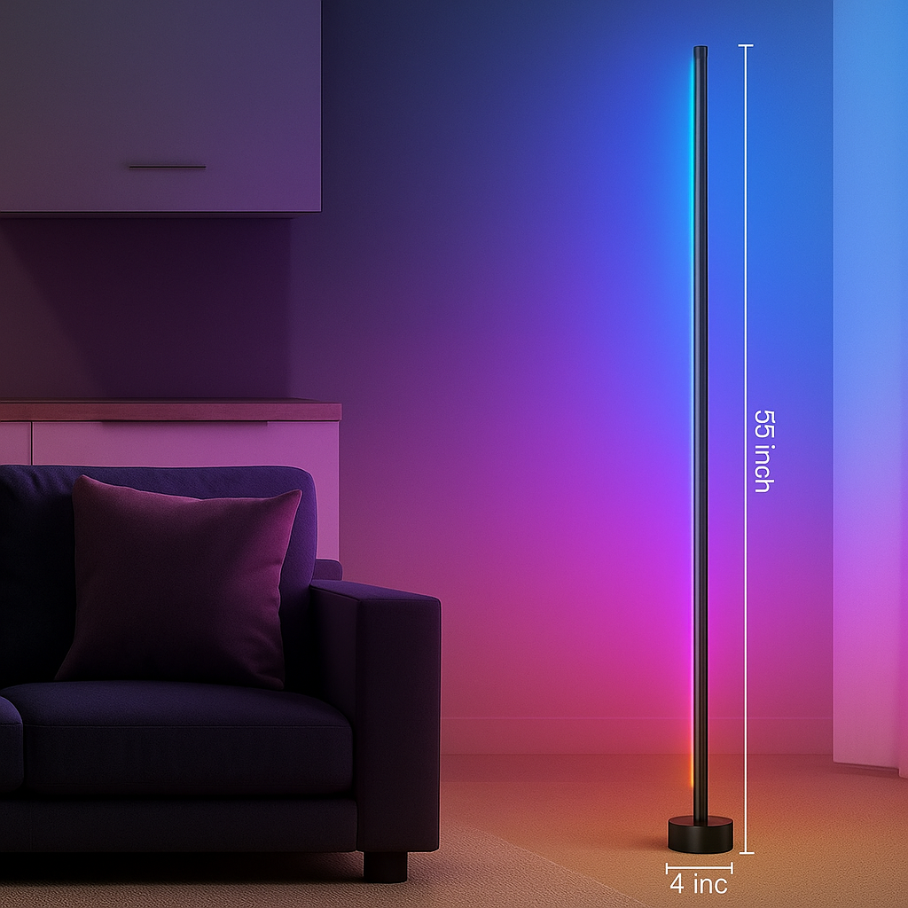 Smart RGB Light Bar Floor Lamp For Bedroom And Living Room-Solar Flame Torch