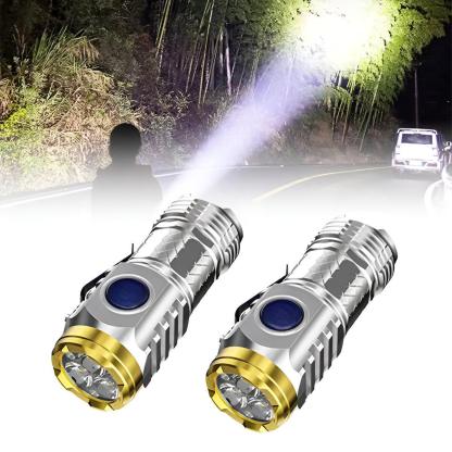 Rechargeable Long Range LED Flashlight - Solar Flame Torch