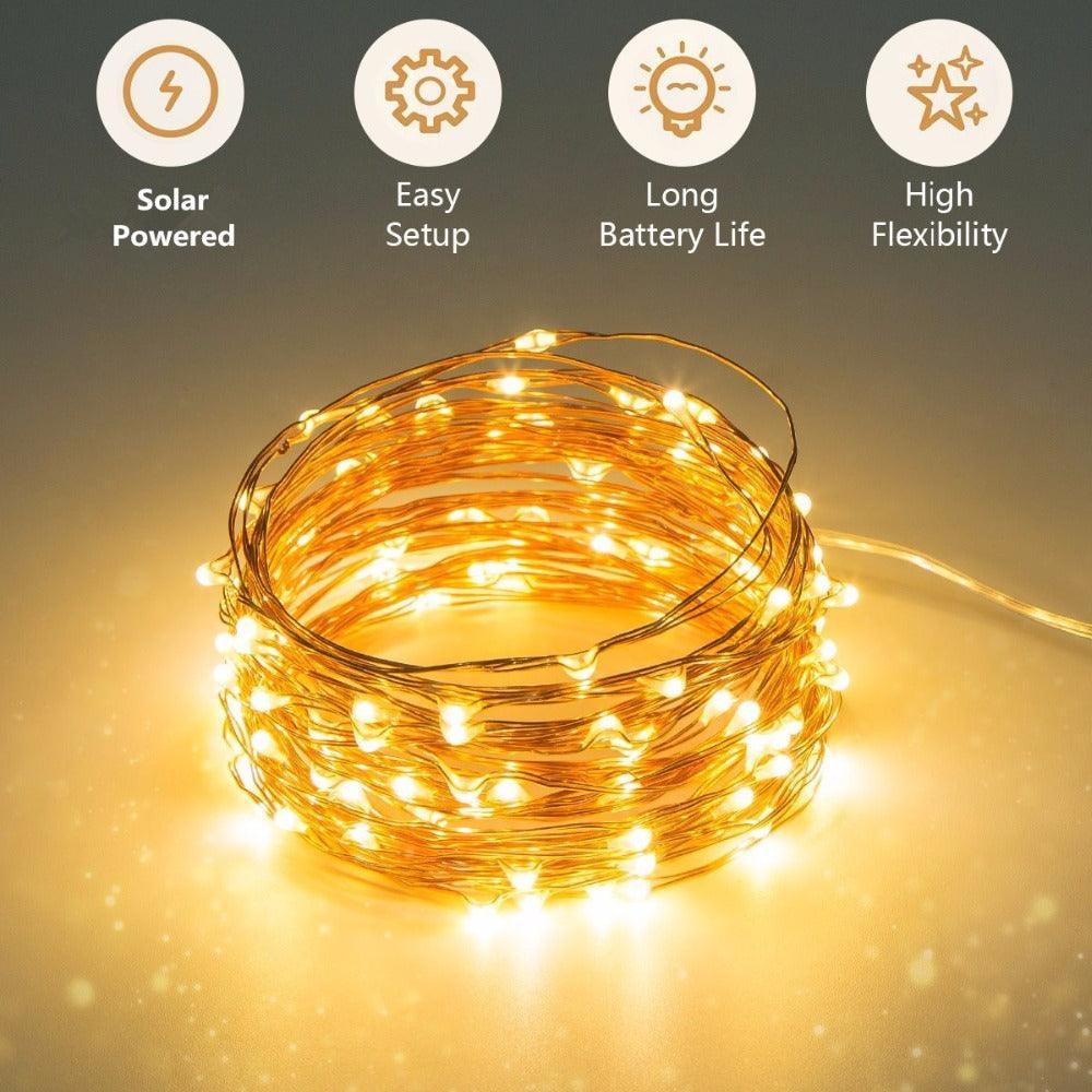 LED Solar String Fairy Light - Solar Flame Torch