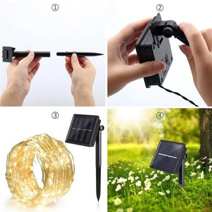 LED Solar String Fairy Light - Solar Flame Torch