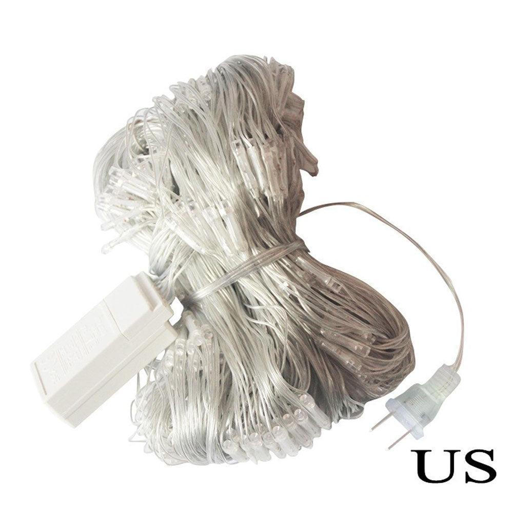 LED String Net Lights - Solar Flame Torch