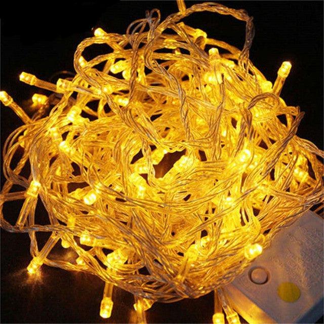 LED Christmas String Lights-Solar Flame Torch
