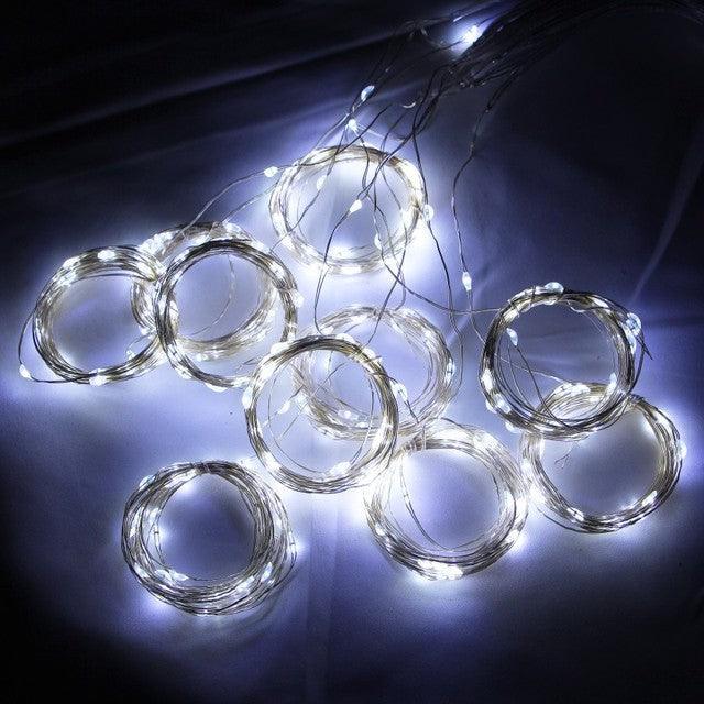 USB LED Curtain Light - Solar Flame Torch