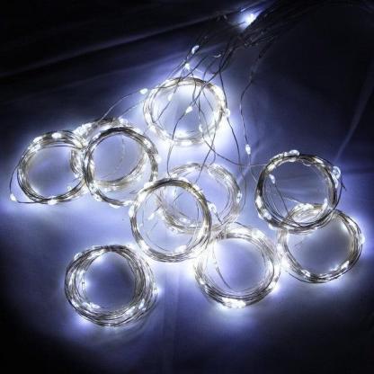 USB LED Curtain Light - Solar Flame Torch