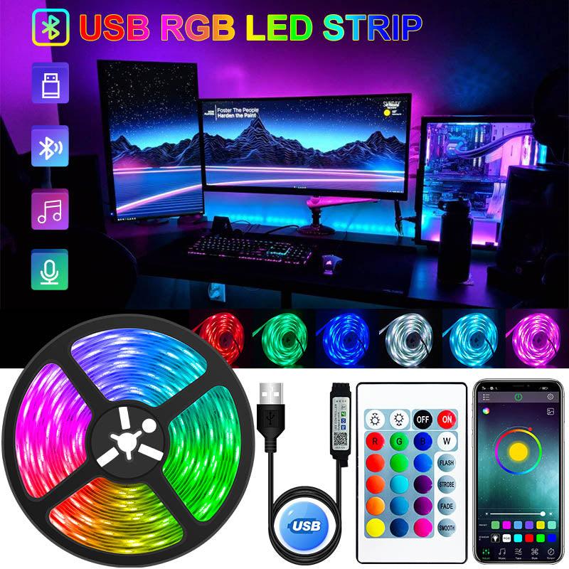 Multicolor LED Strip Lights With Remote Control For Home Decoration And Special Occasions - Solar Flame Torch