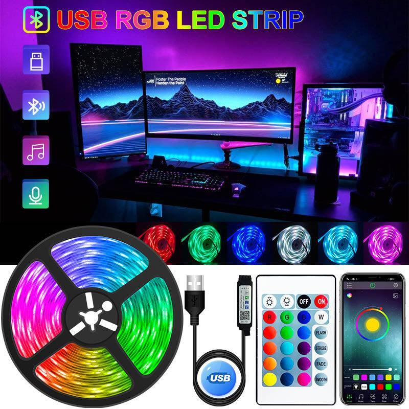 Multicolor LED Strip Lights With Remote Control For Home Decoration And Special Occasions - Solar Flame Torch