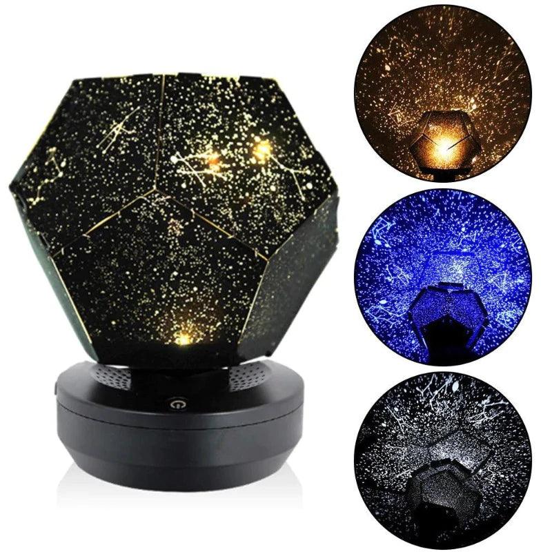Galaxy Star Night Light Projector with Remote - Solar Flame Torch
