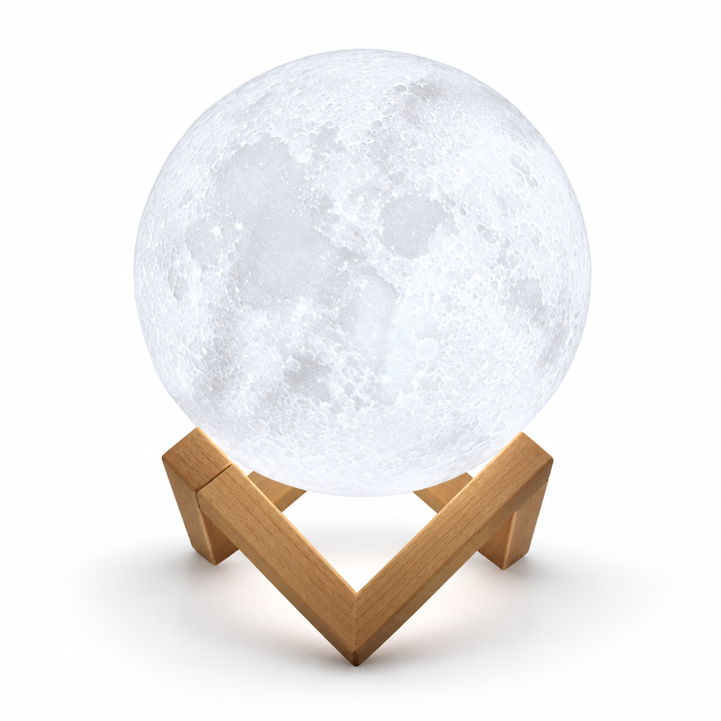 Battery Powered Starry Moon Lamp With Stand For Bedroom Night Decor 1