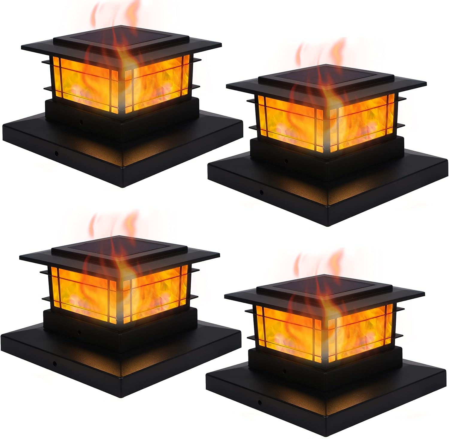 Outdoor Solar Post Cap Lights For Fence Deck And Garden