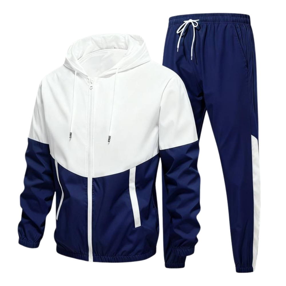  Drawstring Zip Up Hoodie And Joggers French Terry Set