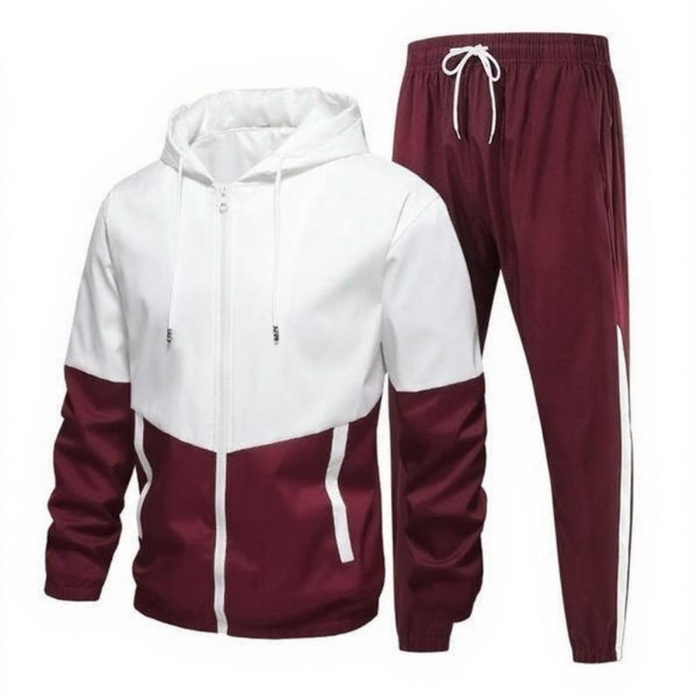  Drawstring Zip Up Hoodie And Joggers French Terry Set