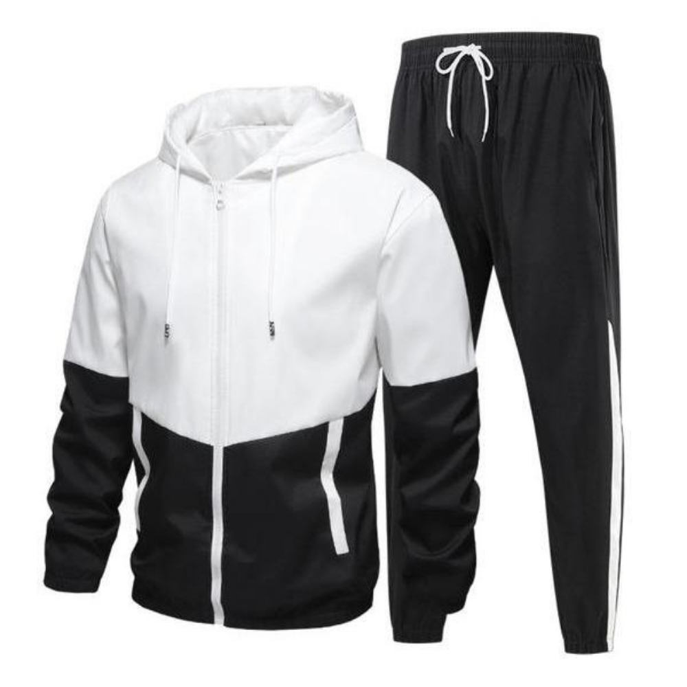  Drawstring Zip Up Hoodie And Joggers French Terry Set
