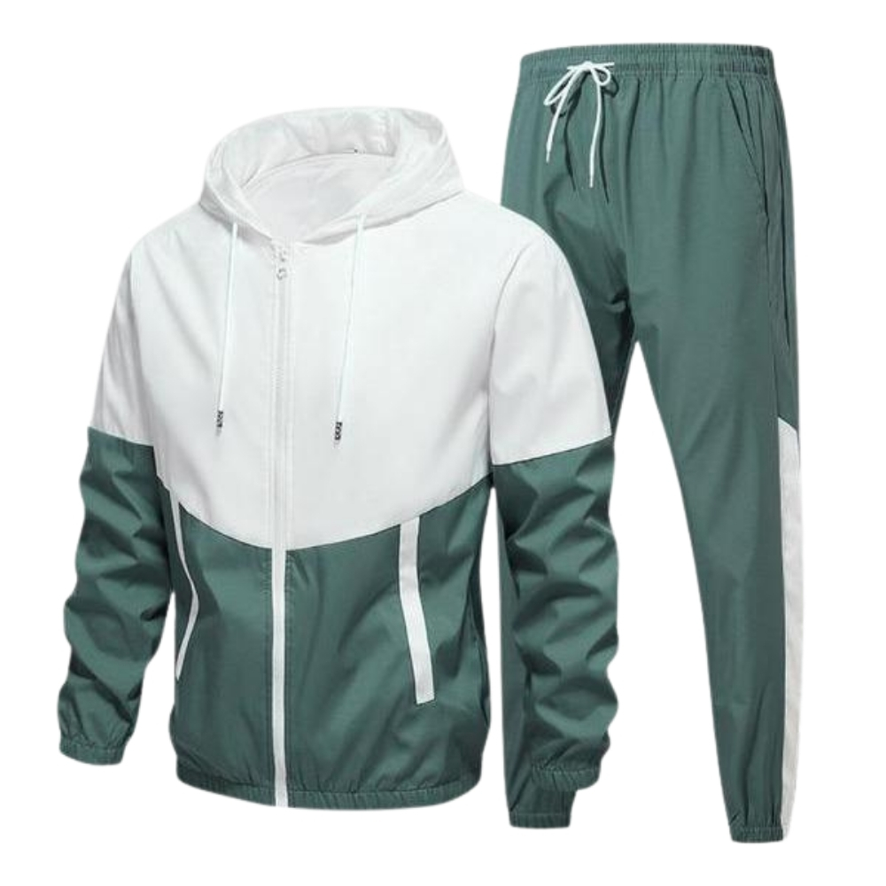  Drawstring Zip Up Hoodie And Joggers French Terry Set