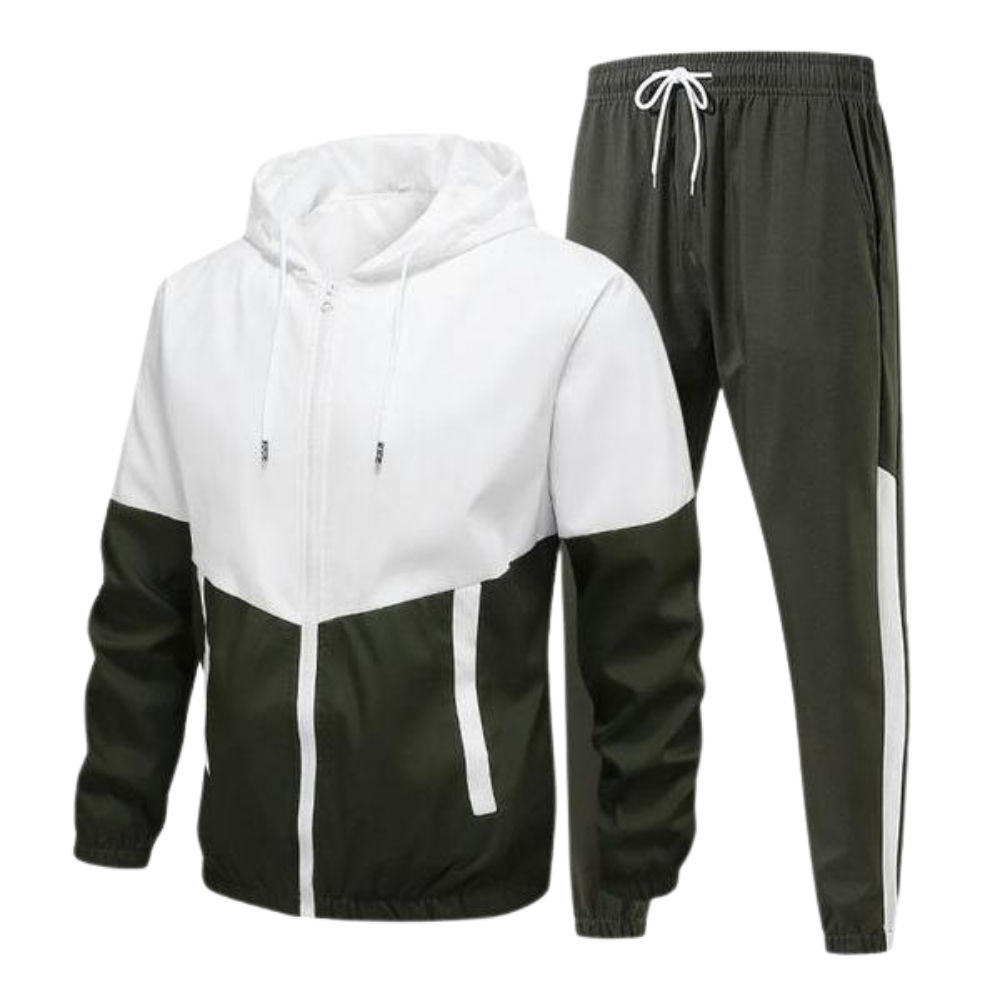  Drawstring Zip Up Hoodie And Joggers French Terry Set