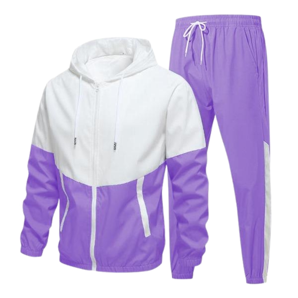  Drawstring Zip Up Hoodie And Joggers French Terry Set