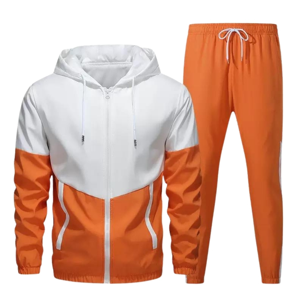  Drawstring Zip Up Hoodie And Joggers French Terry Set