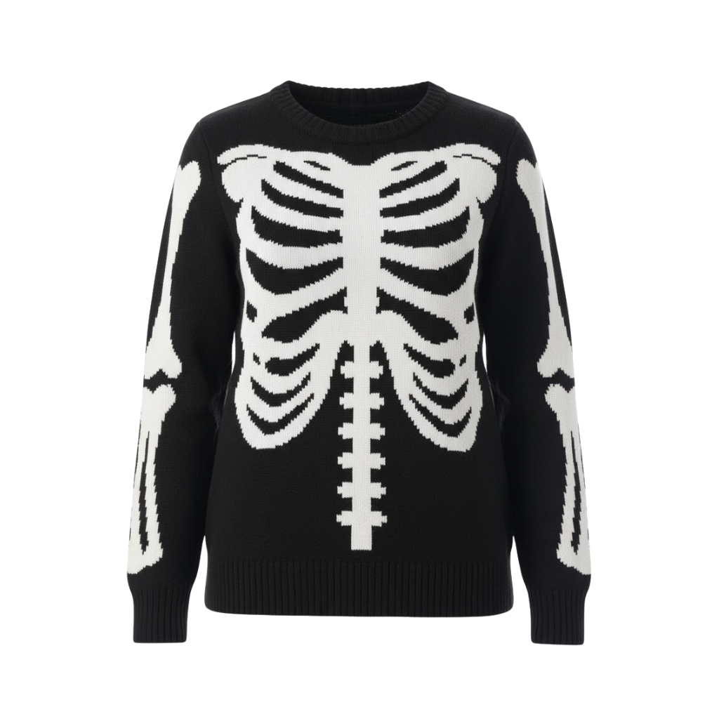 Festive Holiday Ugly Christmas Graphic Knit Sweater