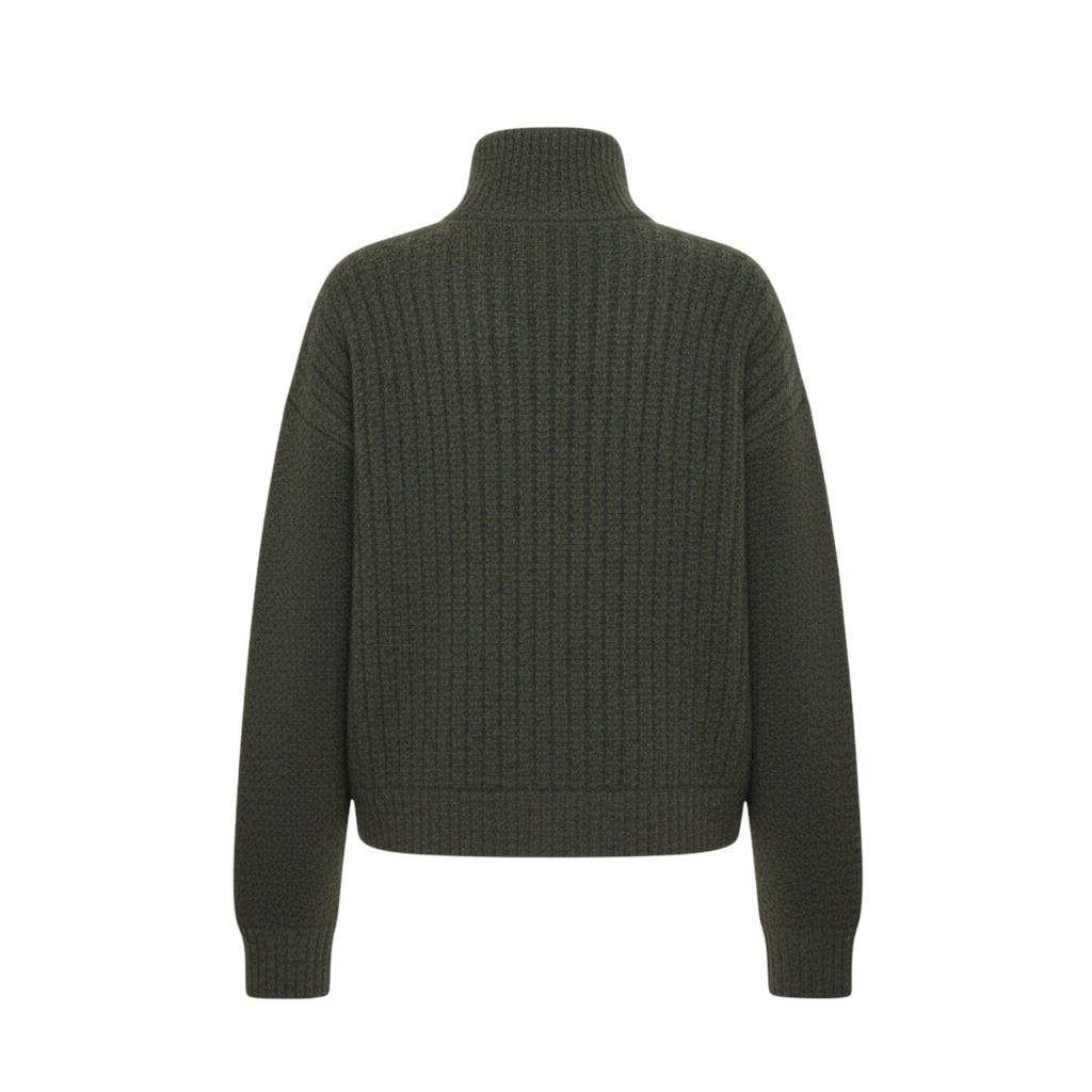 Cozy Ribbed Zip Up Knit Jacket