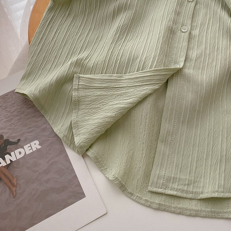 Casual Solid Color Lazy Loose Blouses Shirt For Women-Soco Hoodie