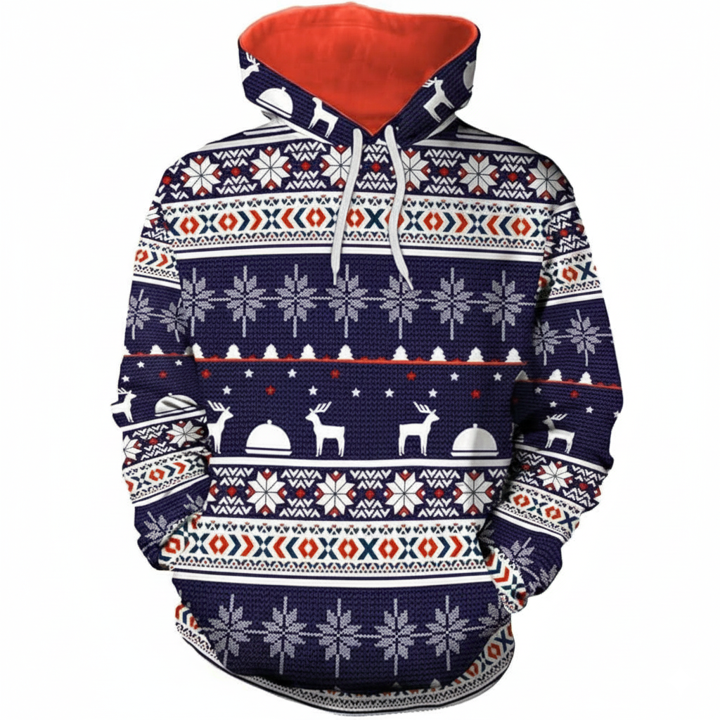 Christmas All Over Print 3D Graphic Long Sleeve Hoodie