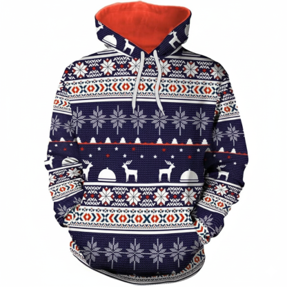 Christmas All Over Print 3D Graphic Long Sleeve Hoodie
