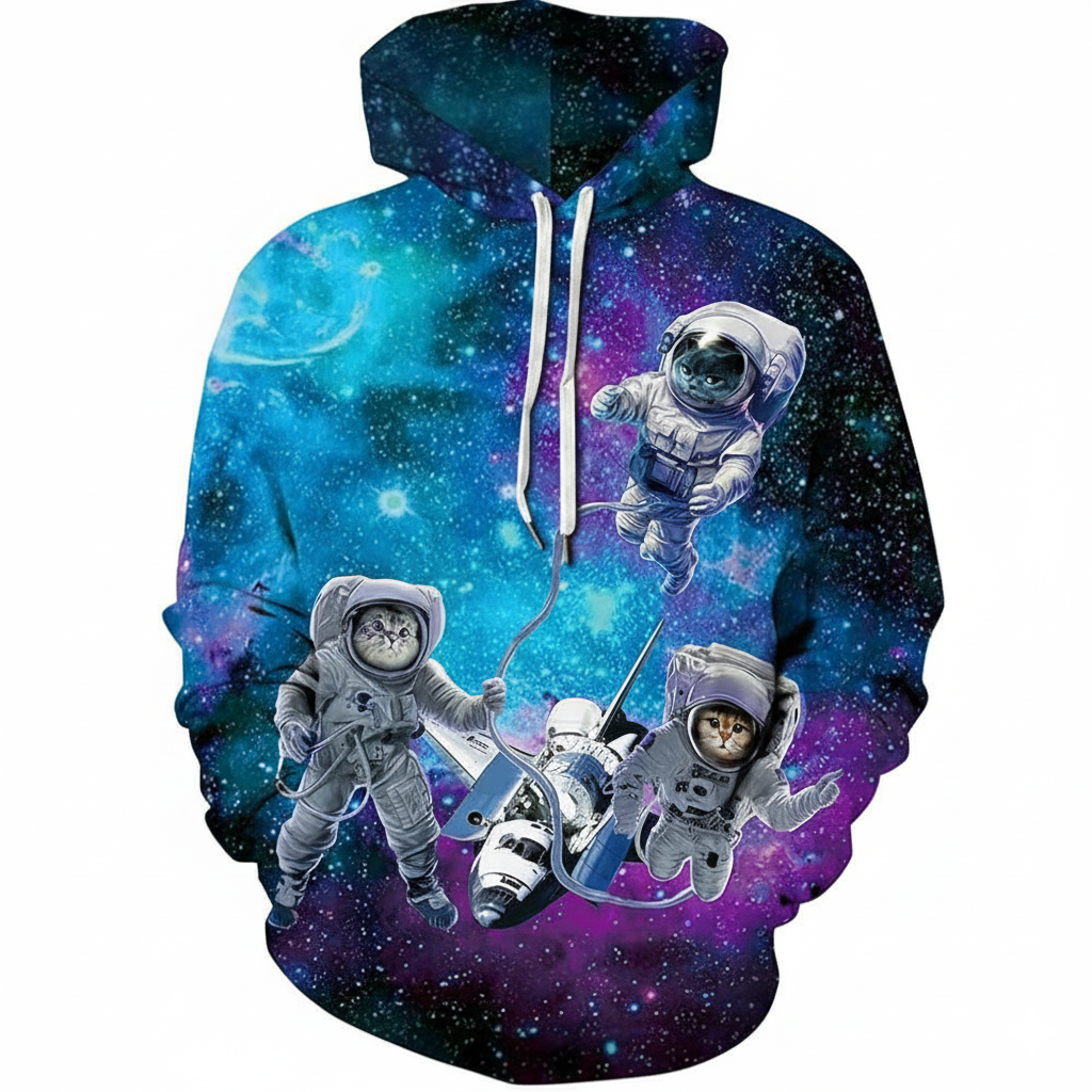 Christmas All Over Print Hoodie with Kangaroo Pocket